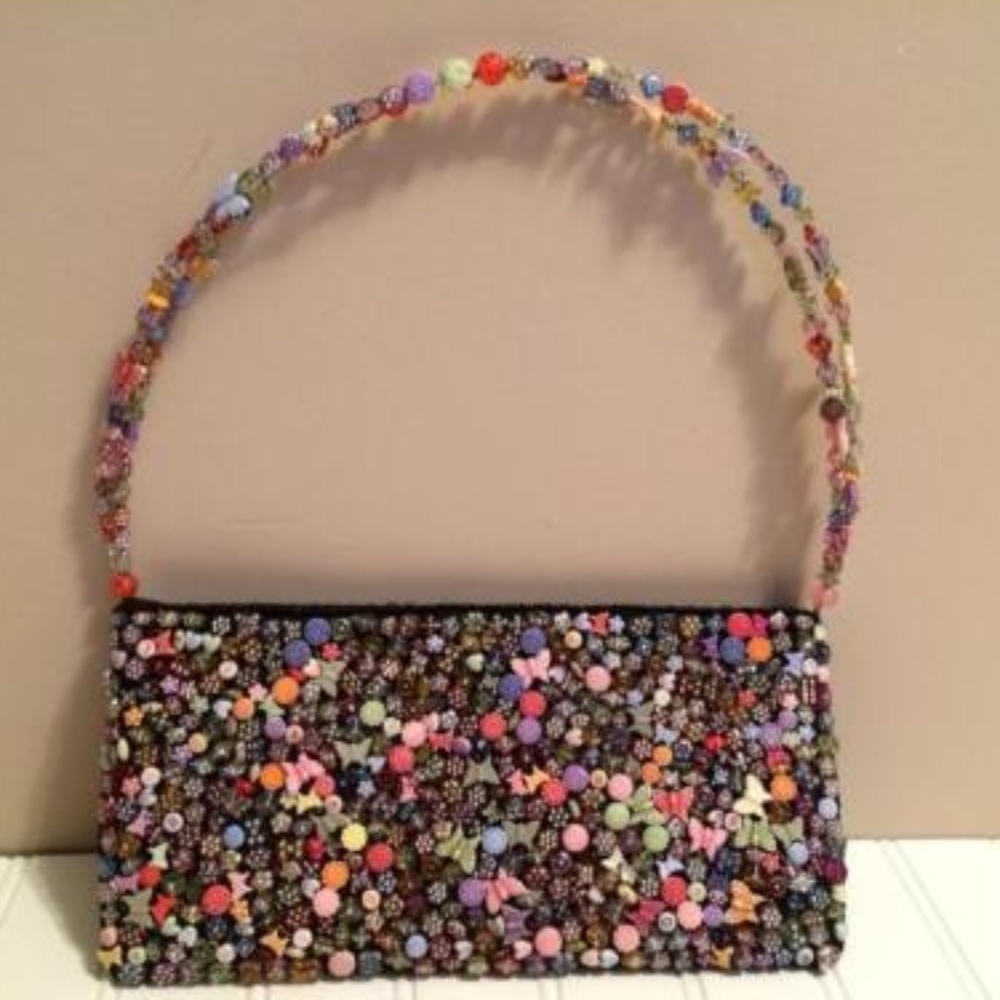 SASHA Black Bead Embellishment Zipper Front